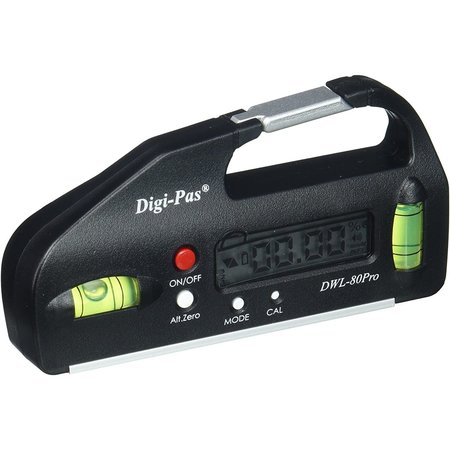 DIGI-PAS Pocket Size Digital Level, Electronic Angle Gauge, Protractor, Angle Finder, 005 deg, 4 inch 2-00082-99